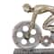 10" Silver Polystone Industrial Bicycle Sculpture